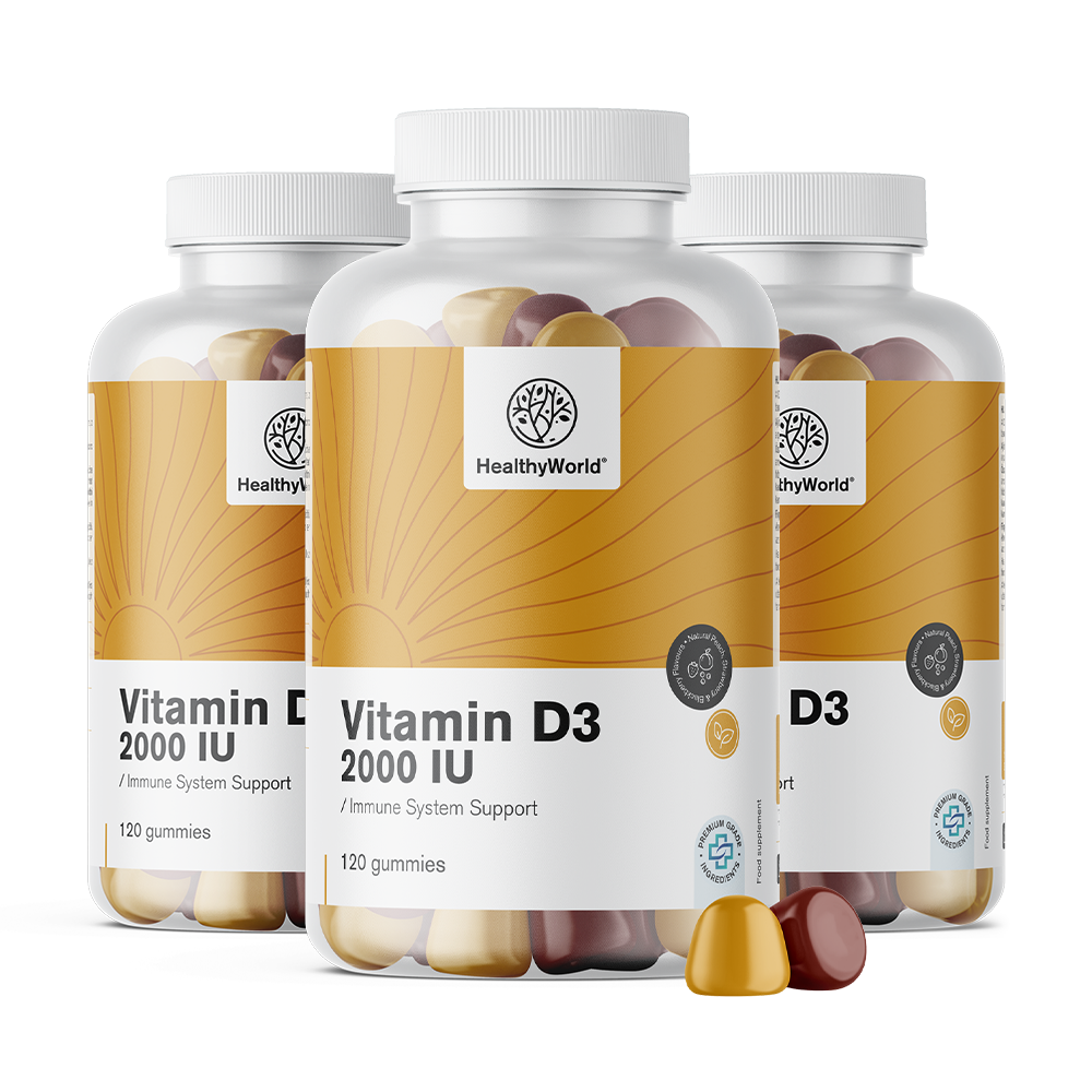 Vitamin D3 2000 i.e. v obliki gumijev